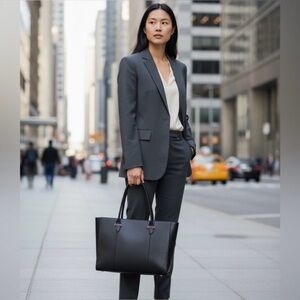 Charlotte Olympia Black Leather Tote Bag